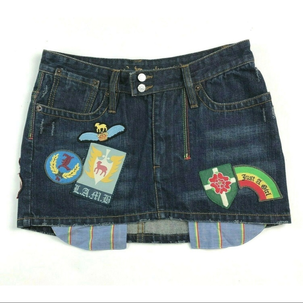 L.A.M.B. By Gwen Stefani Jean Mini Skirt 🌈 size 0